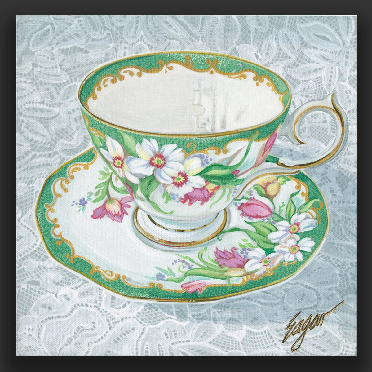 Tea Cup Art | High Tea Wall Art | Clint Eagar Design